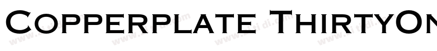 Copperplate ThirtyOn字体转换